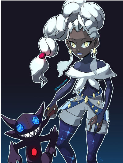 Dark-type pokemon trainer custom design